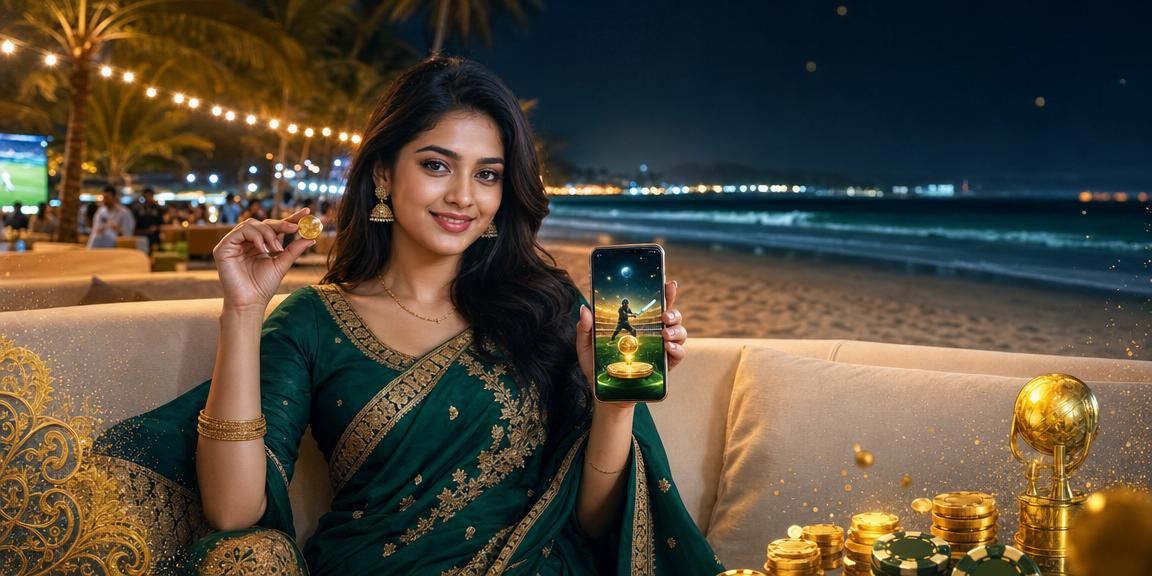 কক্সবাজার সমুদ্র সৈকতে ক্রিকেট বেটিং উপভোগ করছেন একজন ব্যবহারকারী